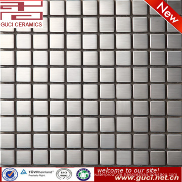 Foshan Factory Supply Square Edelstahl Mosaikfliesen für Shop Rezeption